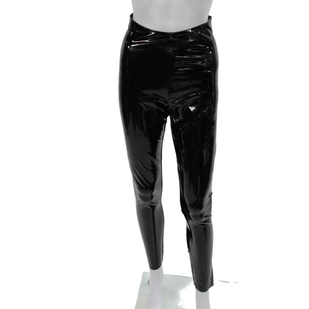 Commando Women Shiny Black Ankle Leggings 62% Polyurethane Size M
